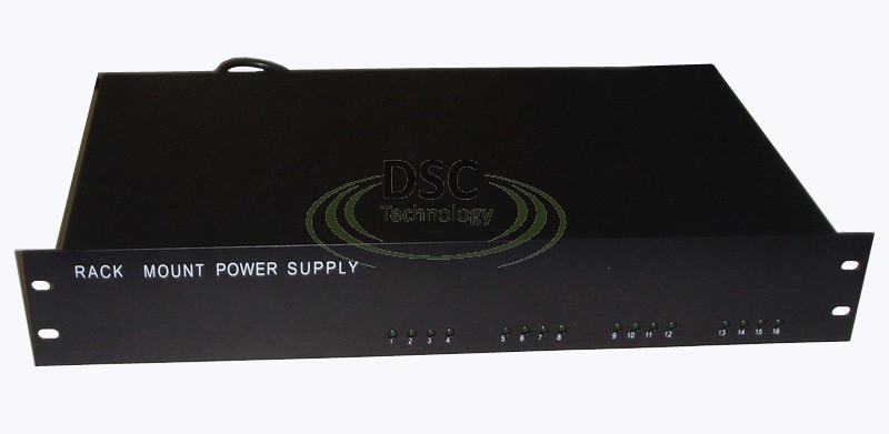 16CH Rack Mount DC 12V 13A Power Distributer UL Listed - Click Image to Close